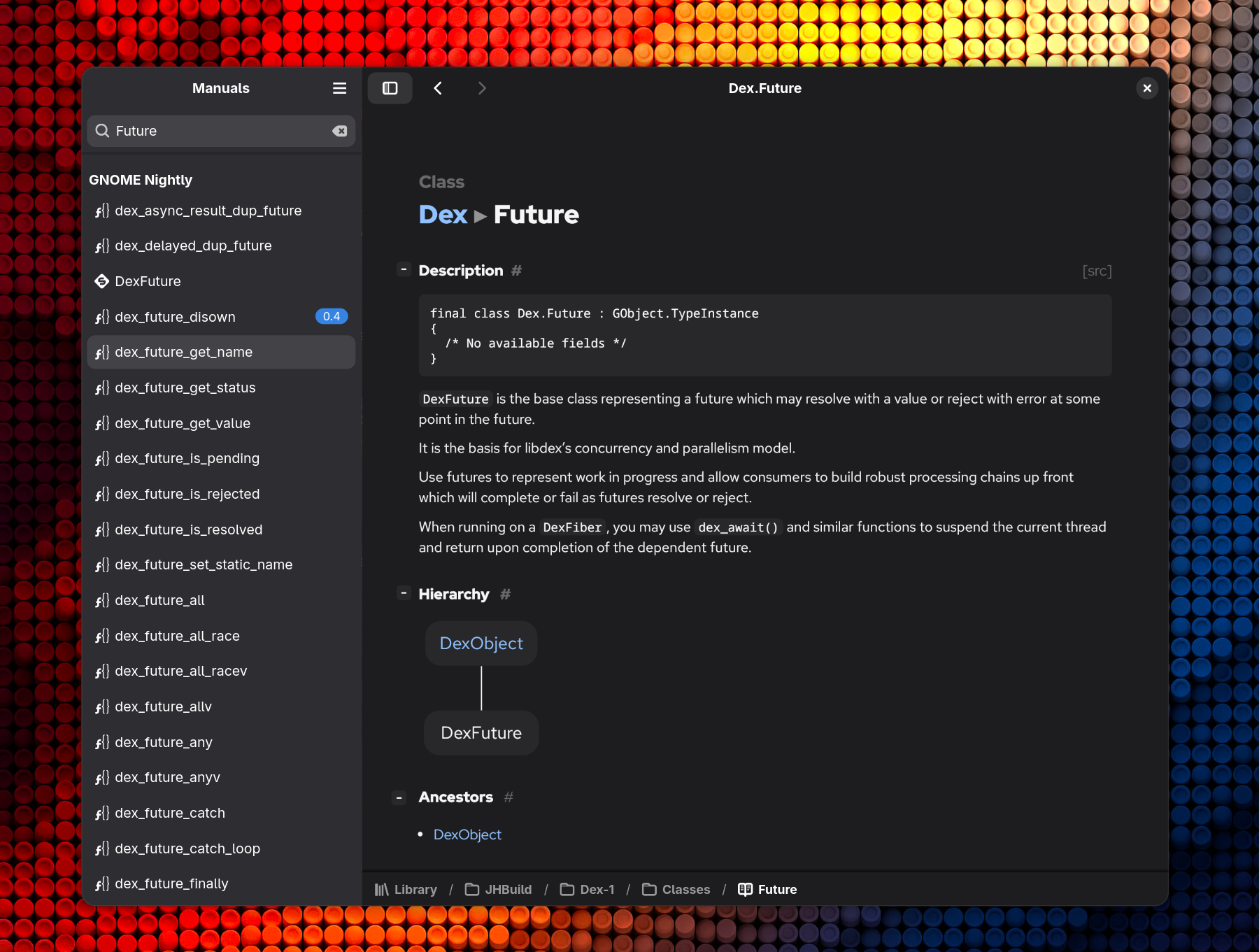 Manuals Application Interface