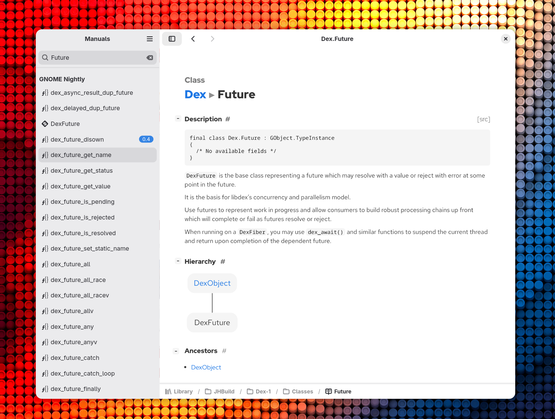 Manuals Application Interface