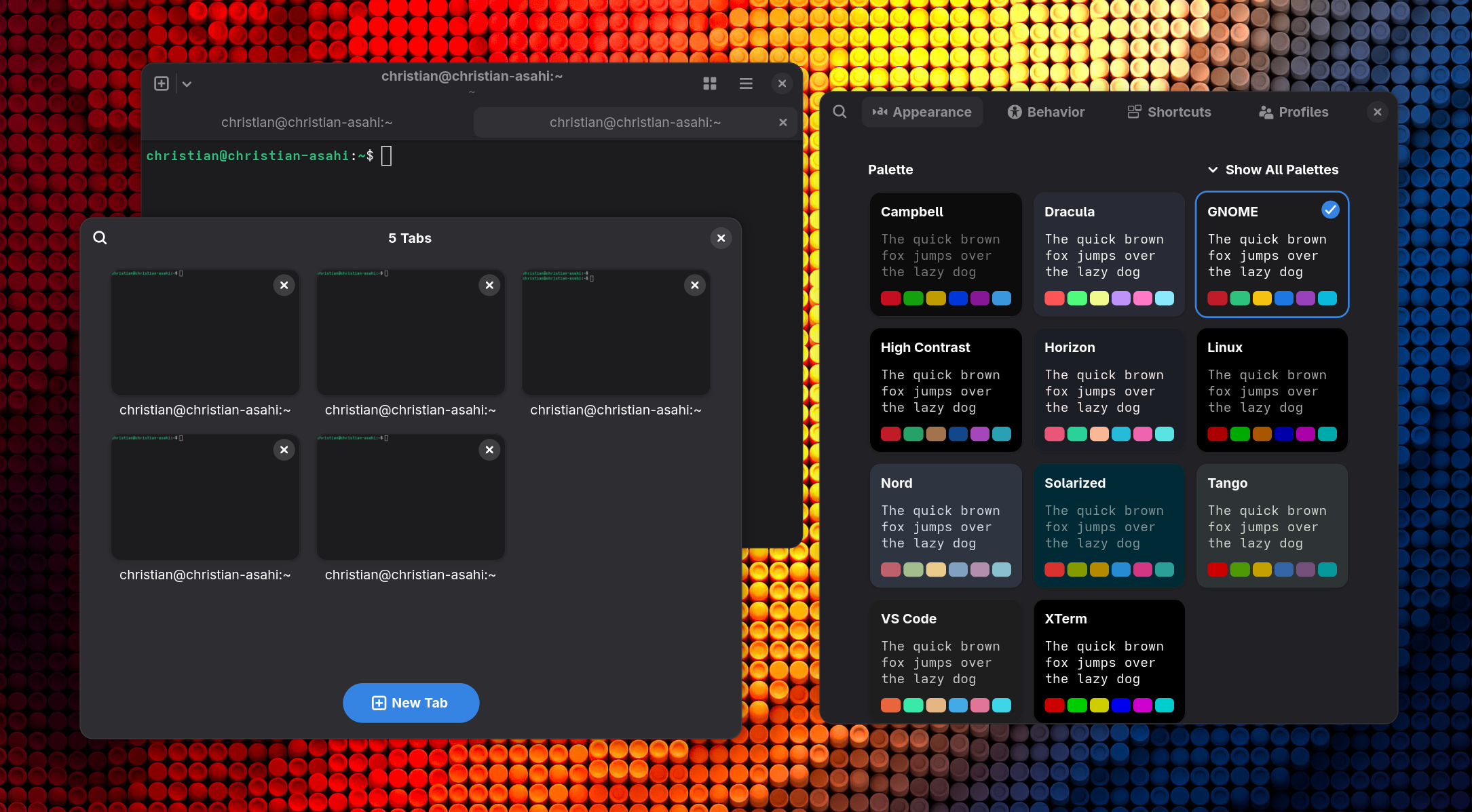 Ptyxis Application Interface