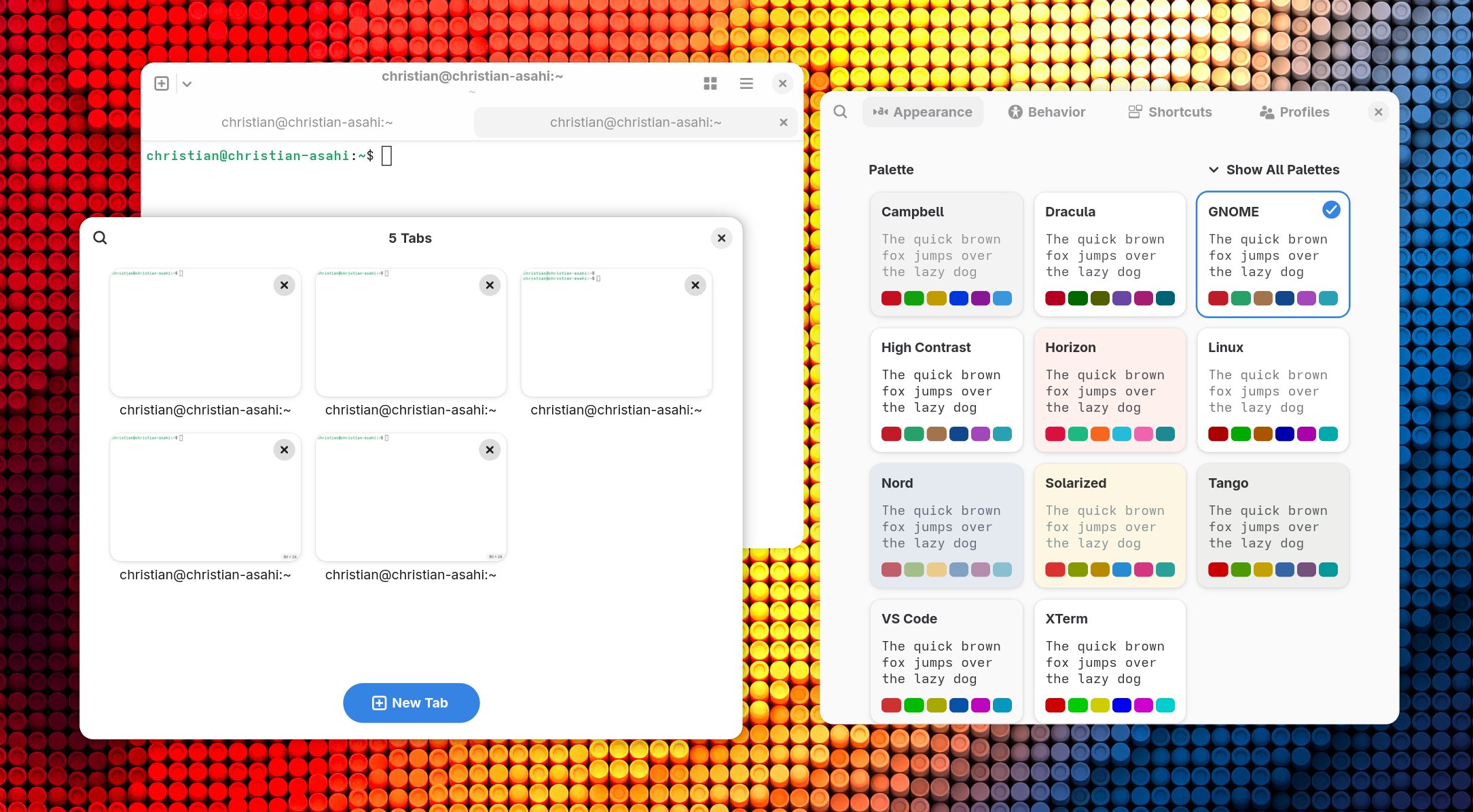 Ptyxis Application Interface